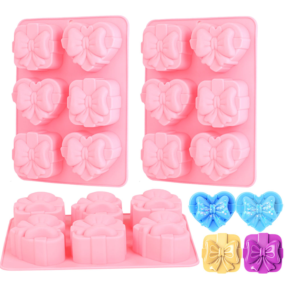 Candle Supplies Tins - Square Heart Shape Silicone Mold 6