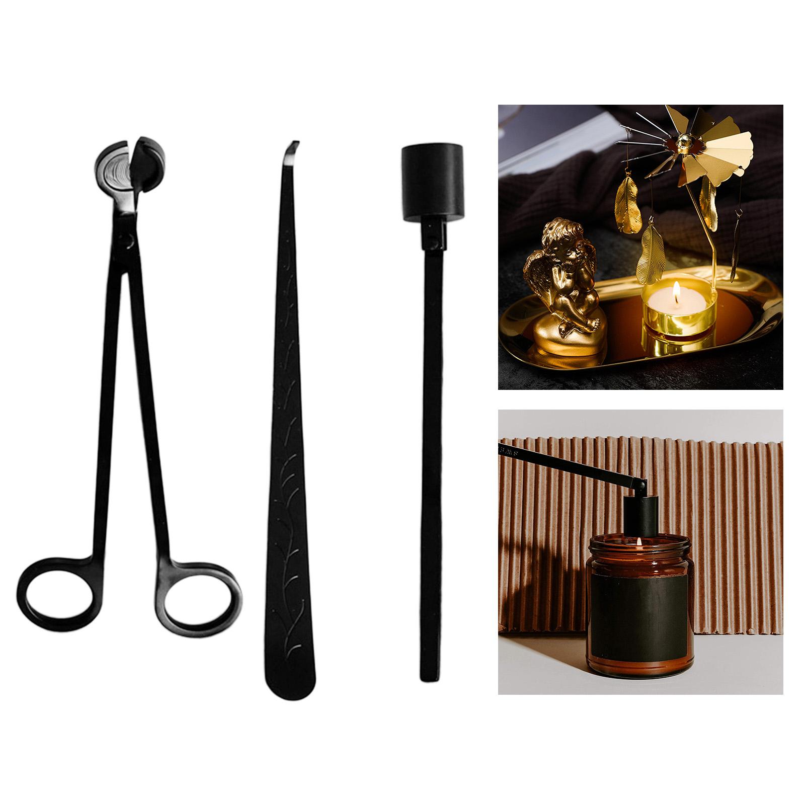 Wick Dipper Tool - Black Stainless Steel Candle Wick Snuffer