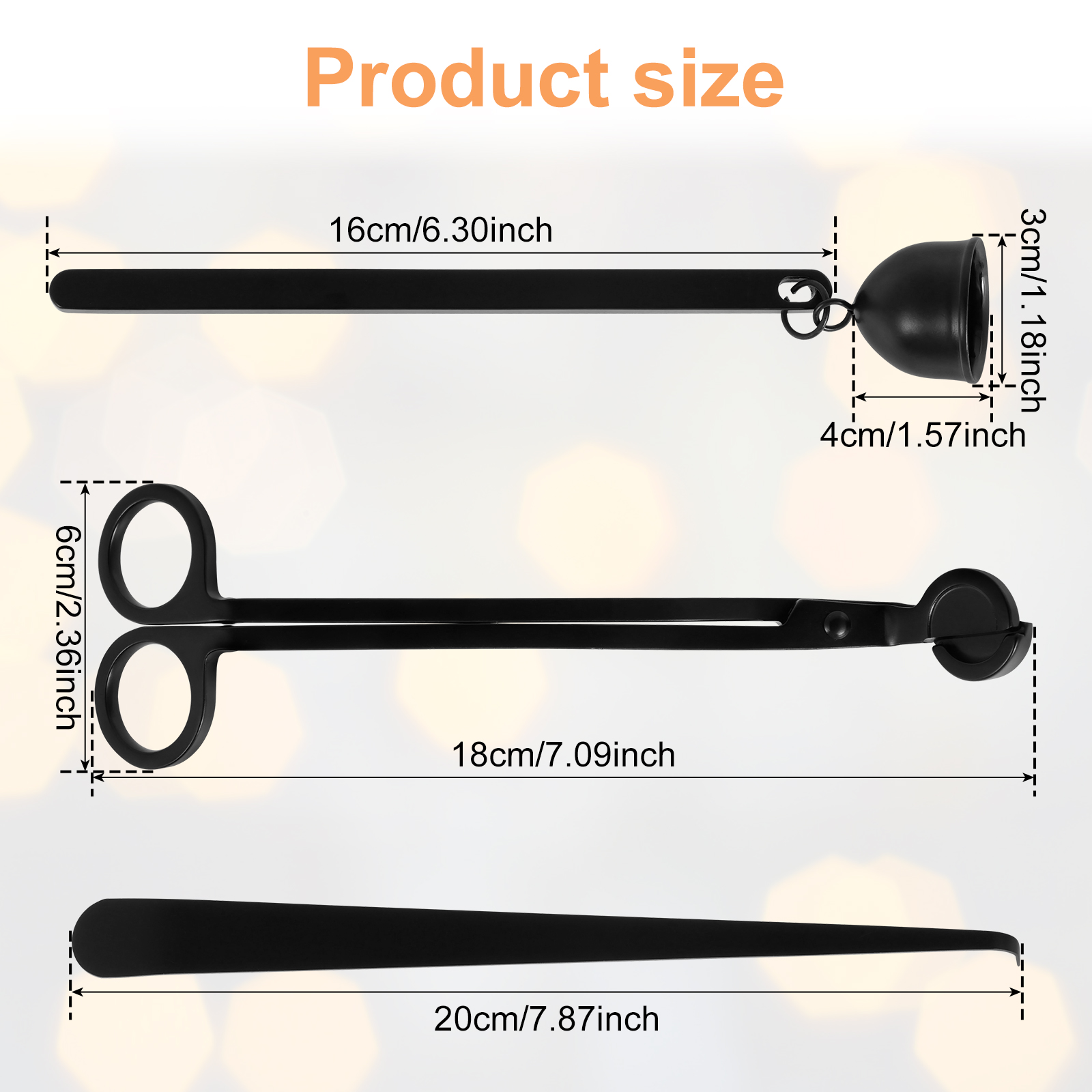 Wick Dipper Tool - 3Pcs Candle Extinguishing Tool Stainless Steel