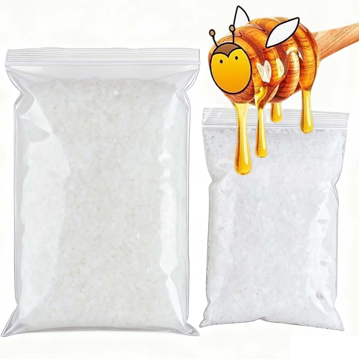 Candle Supplies Tins - 200g-1000g White Beeswax Pure Natural Granular