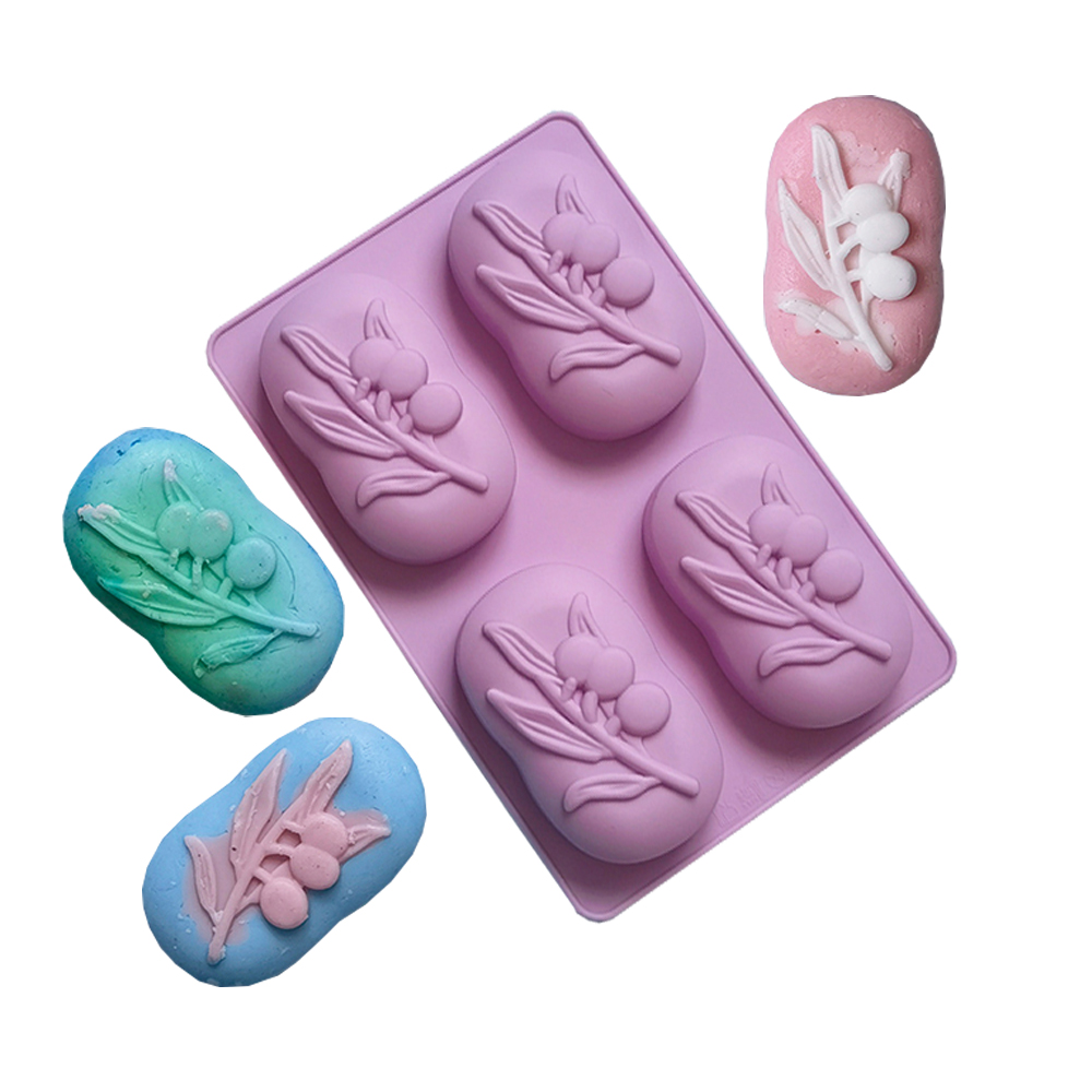 4 Cavities Oval Olive Tree Sil - Candle Supplies Tins 评论和价格
