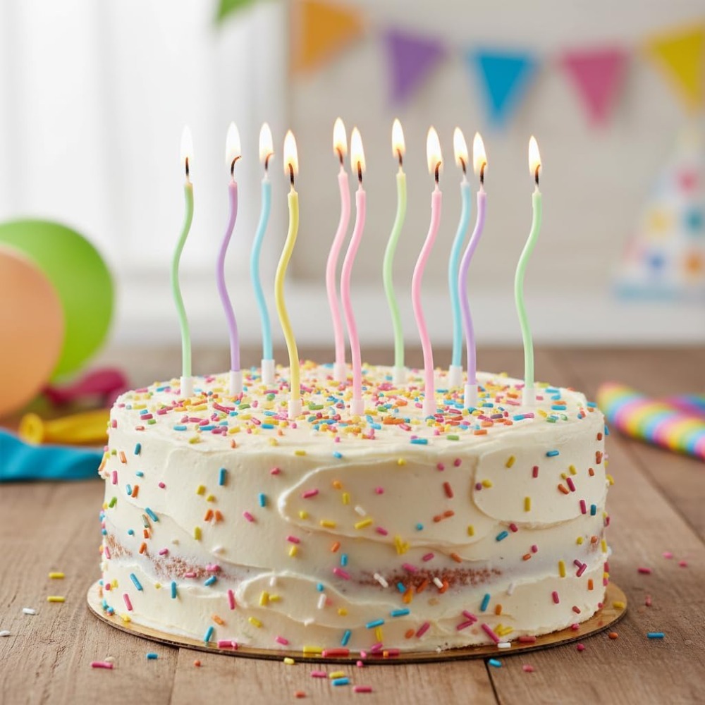 Rainbow Spiral Birthday Cake C - Candle Supplies Usa 评论和价格