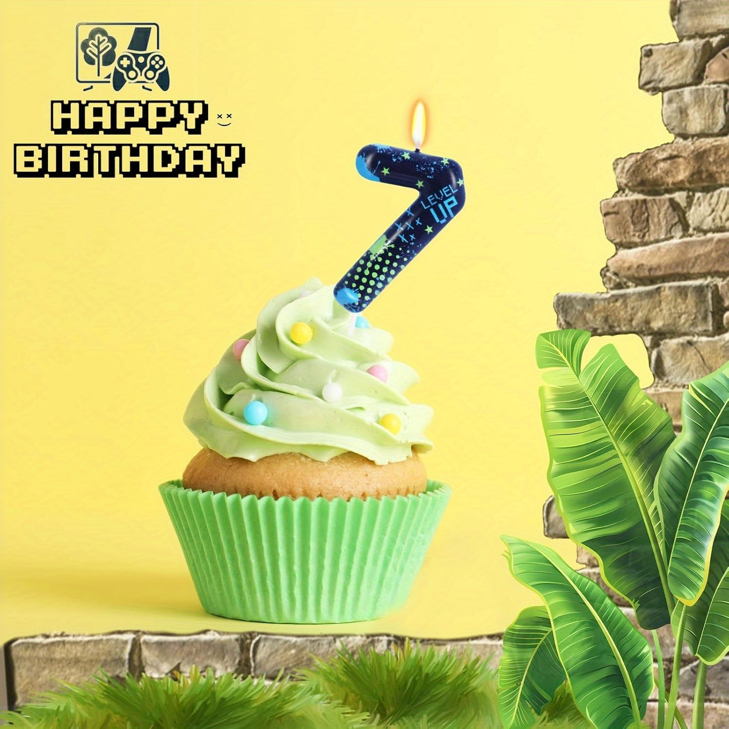 Blue Game Boy 0-9 Birthday Can - Candle Supplies Usa 评论和价格