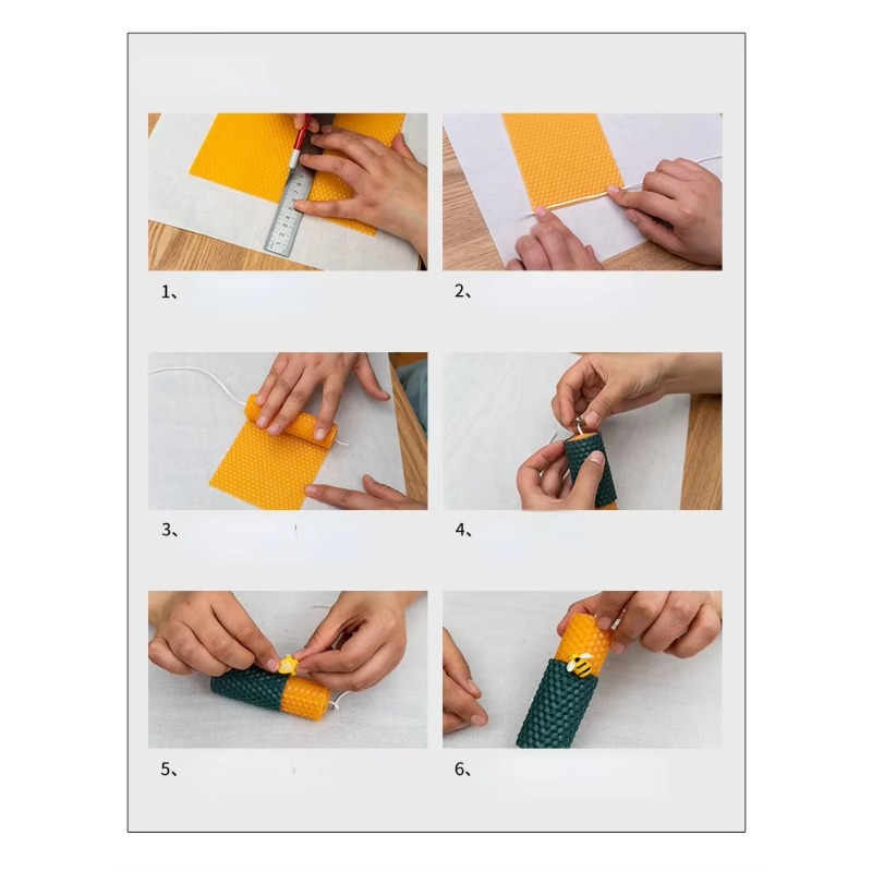 12pcs/set 15*20CM Beeswax Shee - Beeswax Sheet Roll 评论和价格