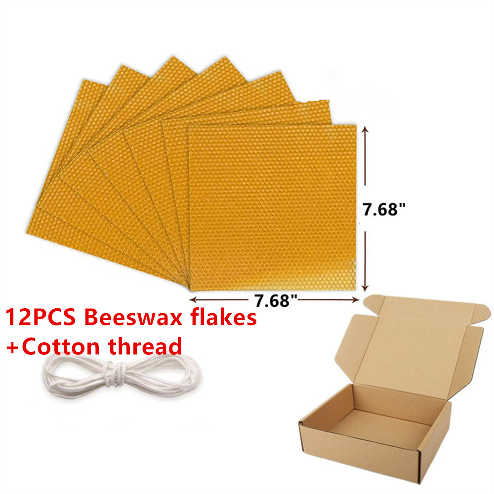 12 pcs Beeswax Thin Sheets Kit - Beeswax Sheet Roll 评论和价格