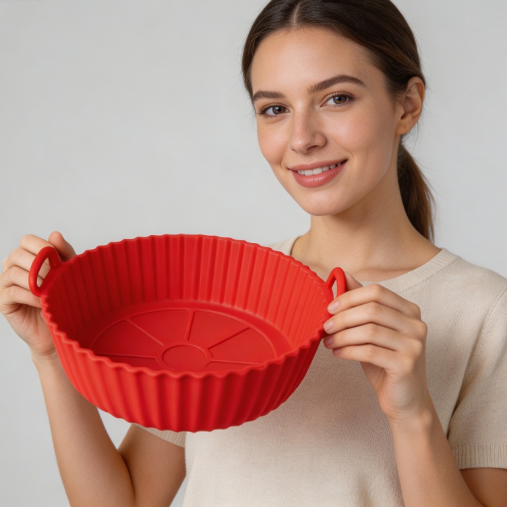 Round Silicone Air Fryer Liner - Heat Resistant Mat 评论和价格