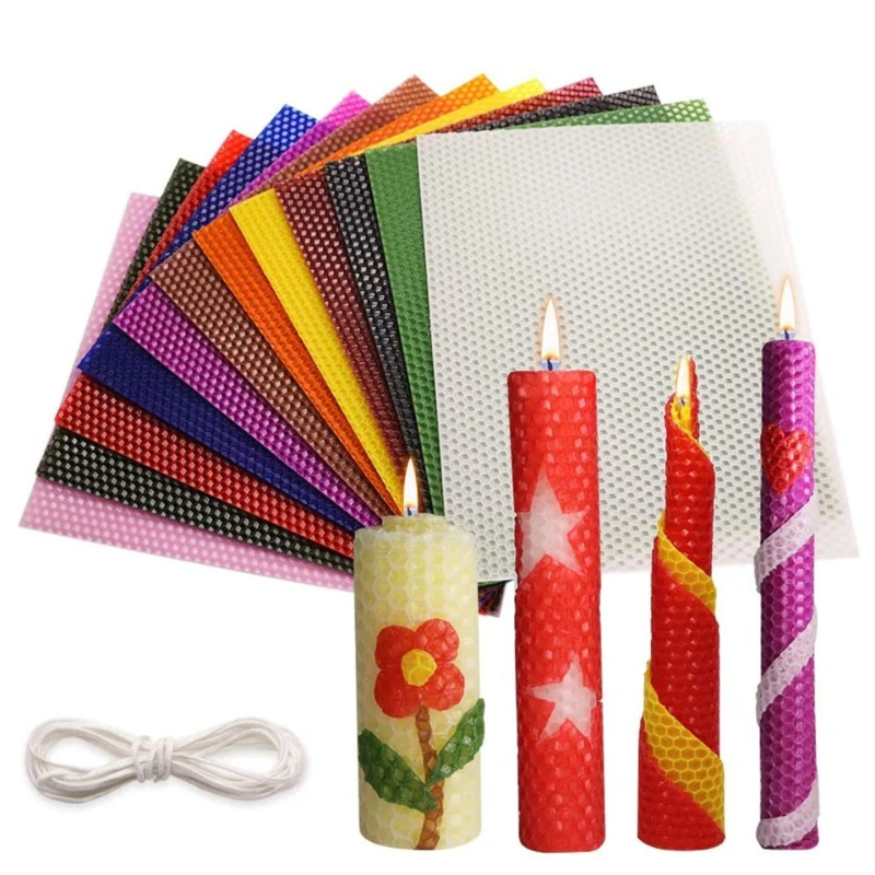 15*20/20x20CM Colored Beeswax  - Beeswax Sheet Roll 评论和价格