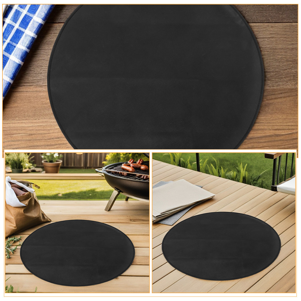 Round Fireproof Bbq Mat Heat R - Heat Resistant Mat 评论和价格