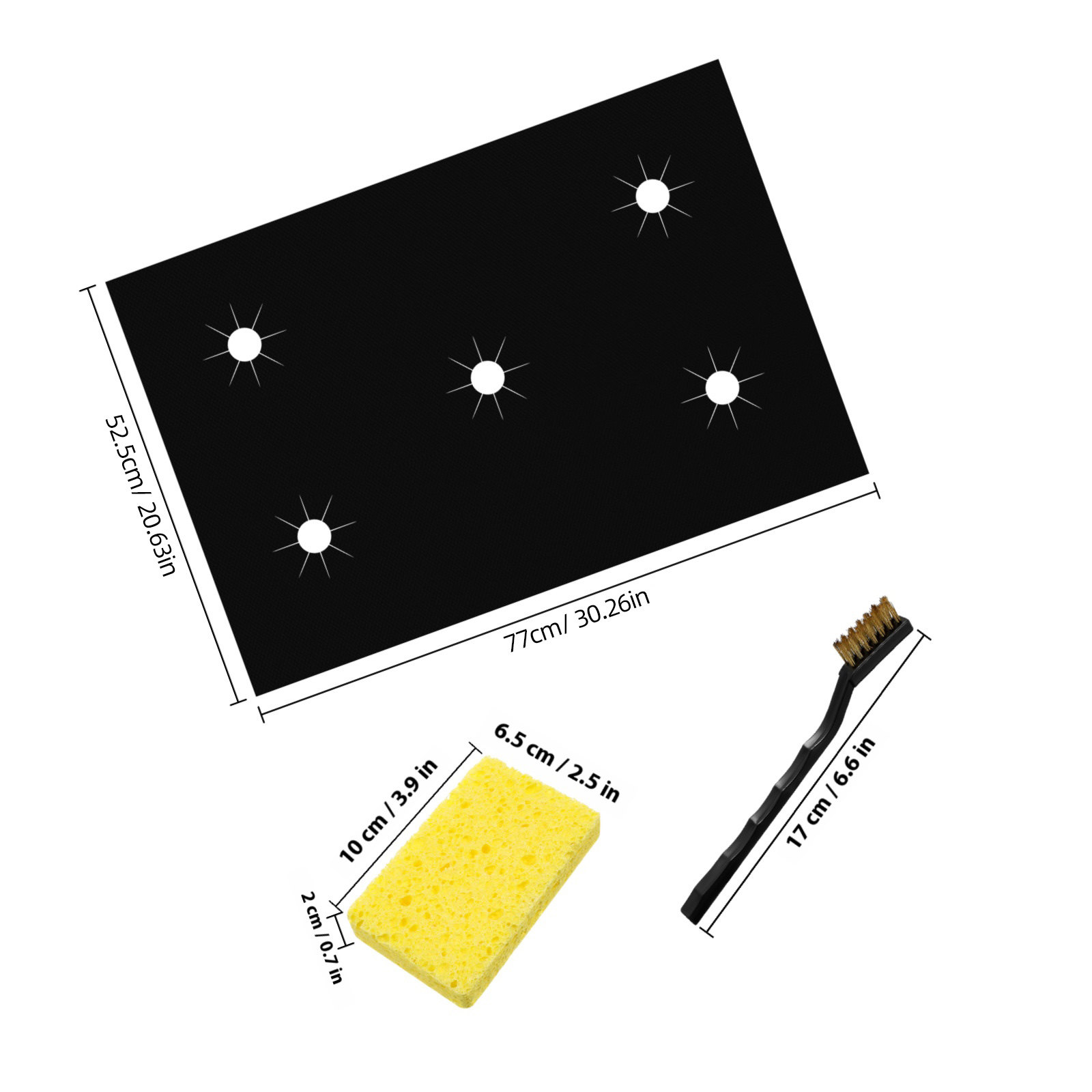 1Set Stove Top Cover for Gas C - Heat Resistant Mat 评论和价格