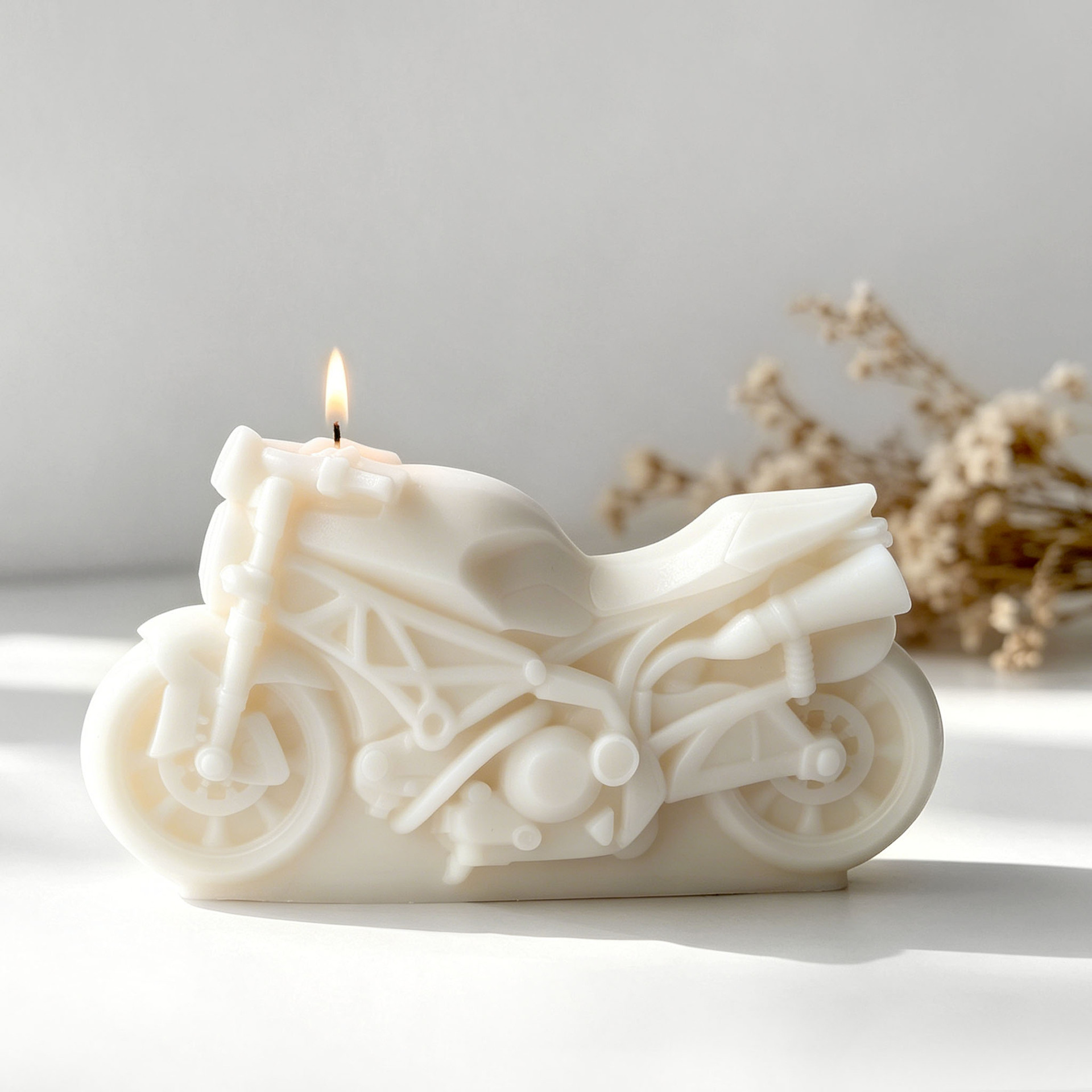 Motorcycle Design Candle Silic - Candle Supplies Tins 评论和价格