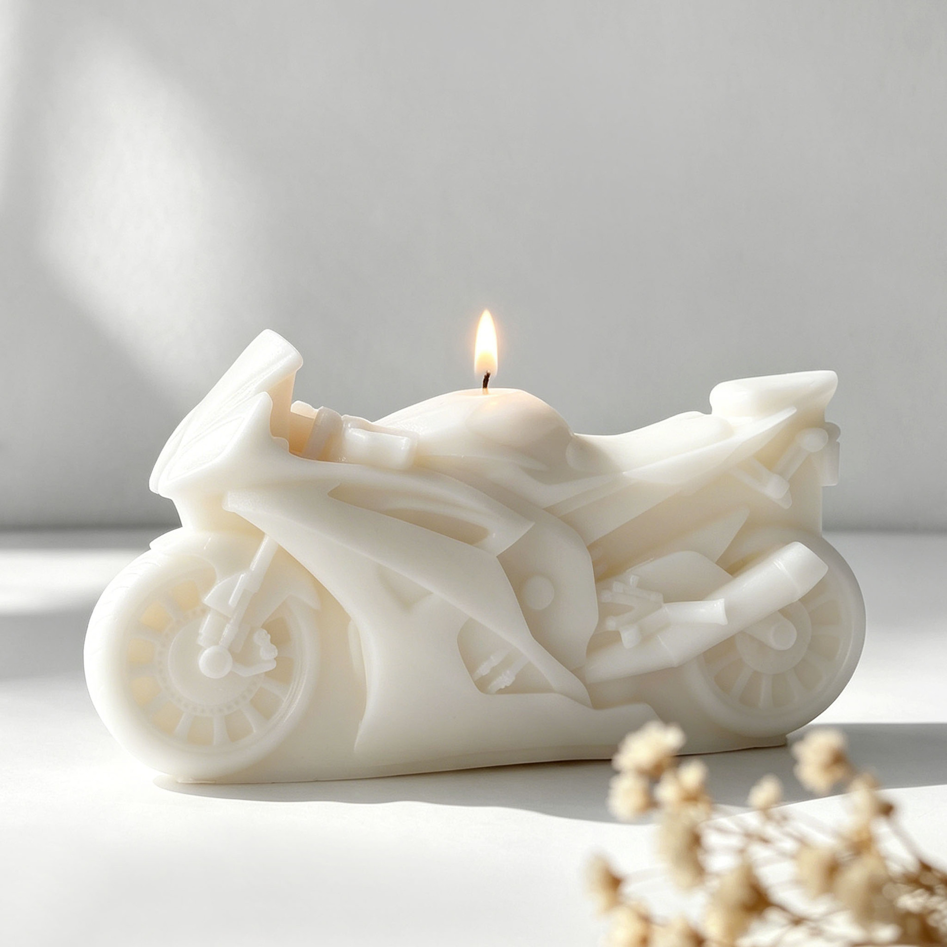 Motorcycle Design Candle Silic - Candle Supplies Tins 评论和价格