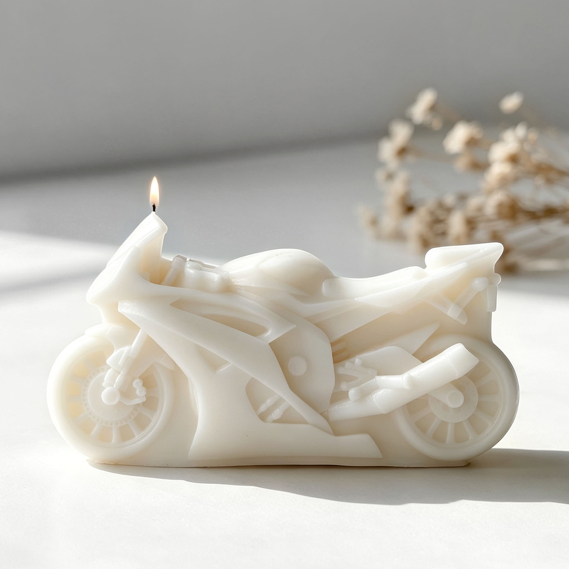 Motorcycle Design Candle Silic - Candle Supplies Tins 评论和价格