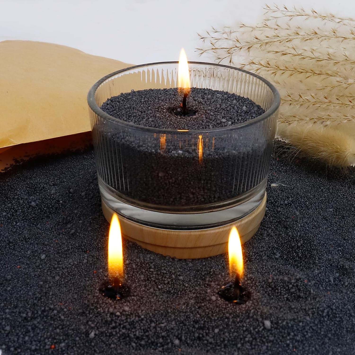 Black Candle Sand with Wick, 2 - Candle Supplies Tins 评论和价格