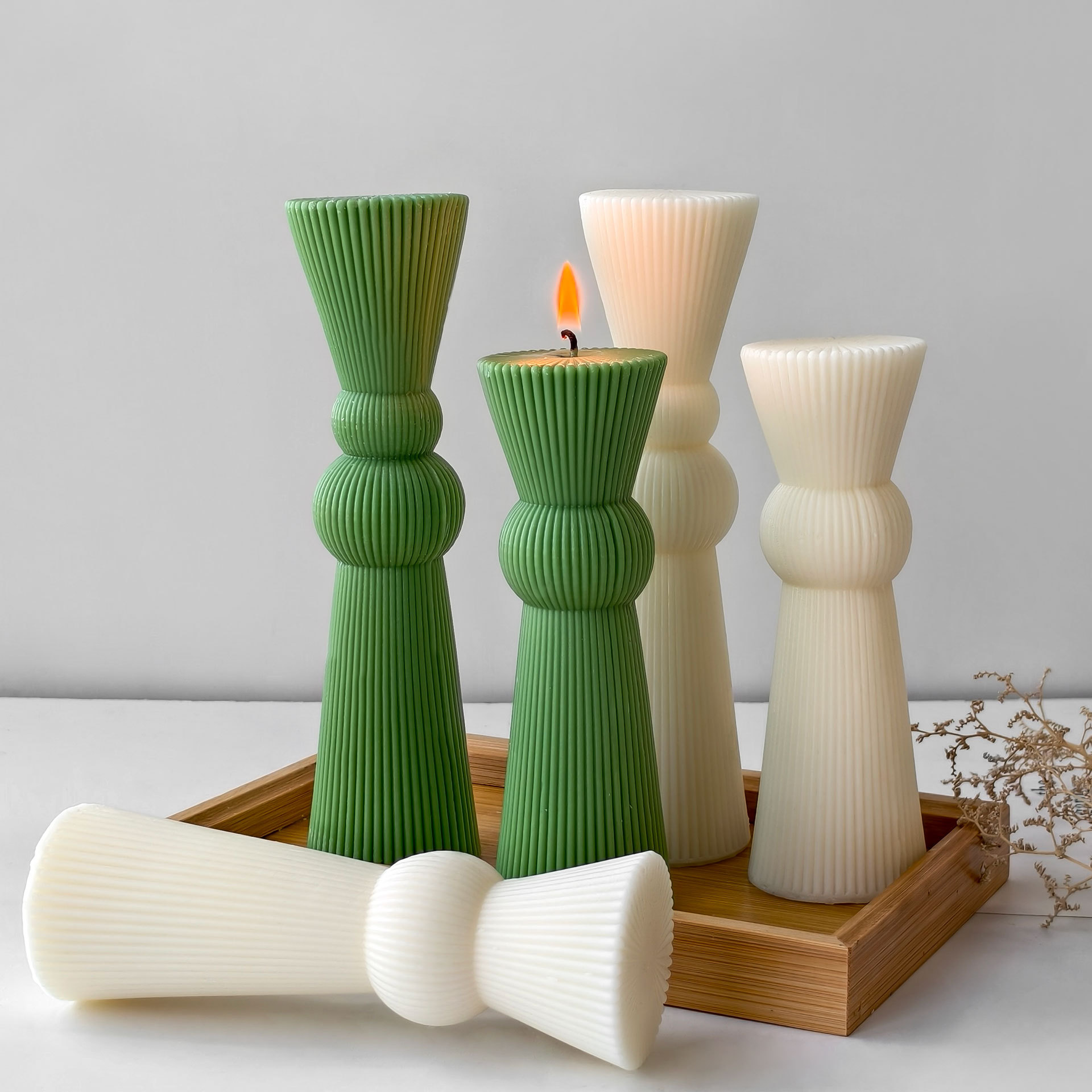 DIY Long Rod Striped Pillar Ca - Candle Supplies Tins 评论和价格