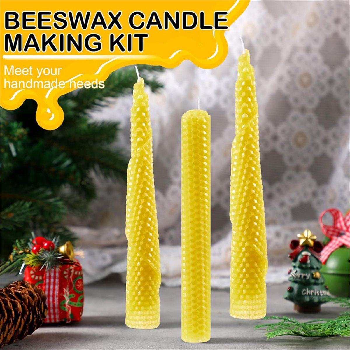N94R 24 Pcs Beeswax Candle Mak - Beeswax Sheet Roll 评论和价格