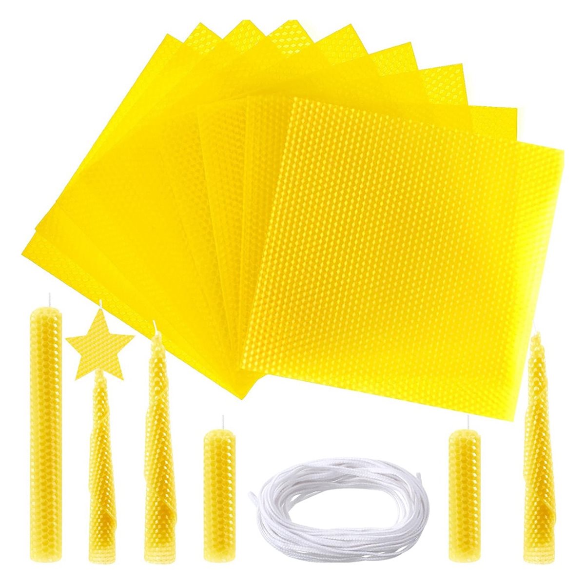 N94R 24 Pcs Beeswax Candle Mak - Beeswax Sheet Roll 评论和价格